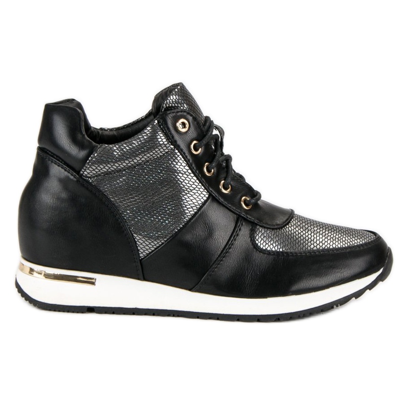 J. Star Zapatillas deportivas con cuña negro J. Star Zapatillas deportivas con cuña negro