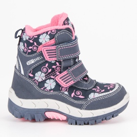 American Club Zapatos de invierno americano azul rosado