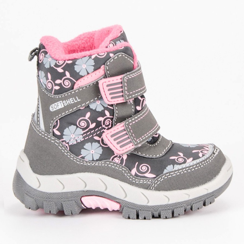 American Club Zapatos de invierno americano gris rosado