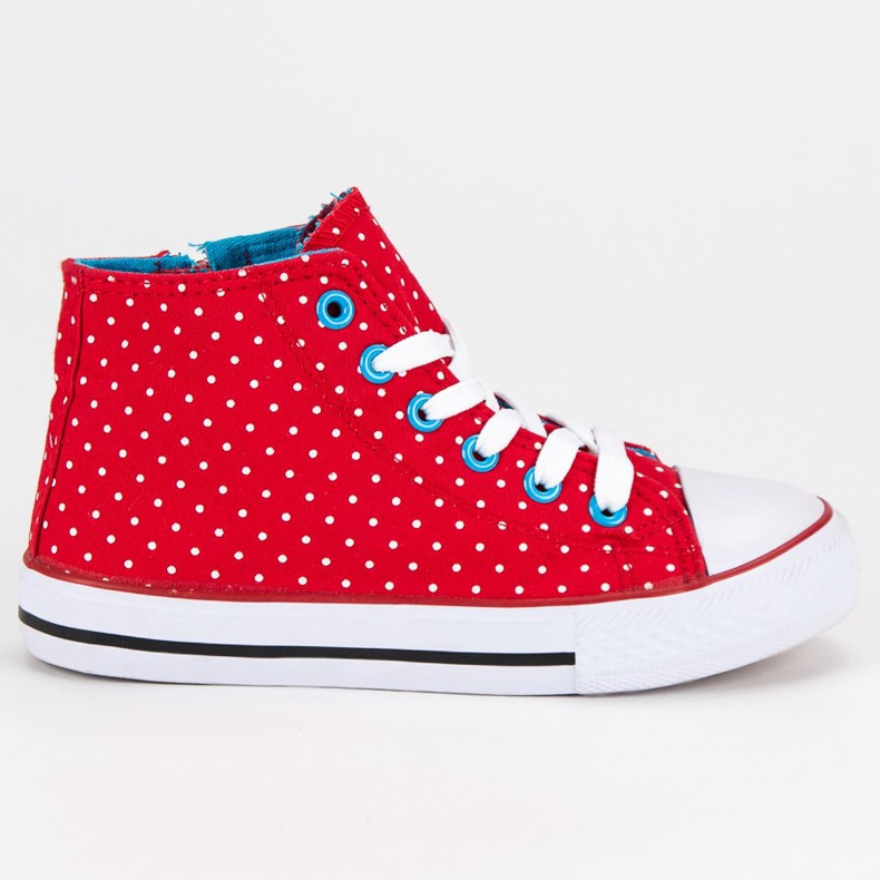Zapatillas en guisantes rojo