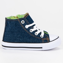 Zapatillas altas de jeans azul