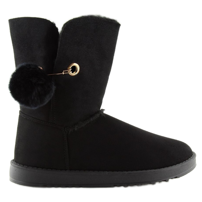 Emuses negros con pompón SP04P Negro Emuses negros con pompón SP04P Negro