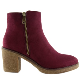 Botas con tacones granate 2013 Wine Red rojo