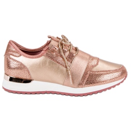 Calzado deportivo sin cordones multicolor rosado