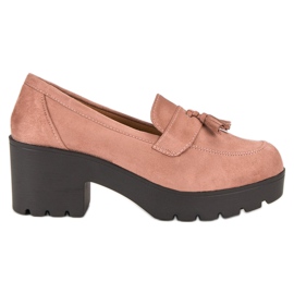 Ch. Creation Zapatos de mocasín con estilo rosa