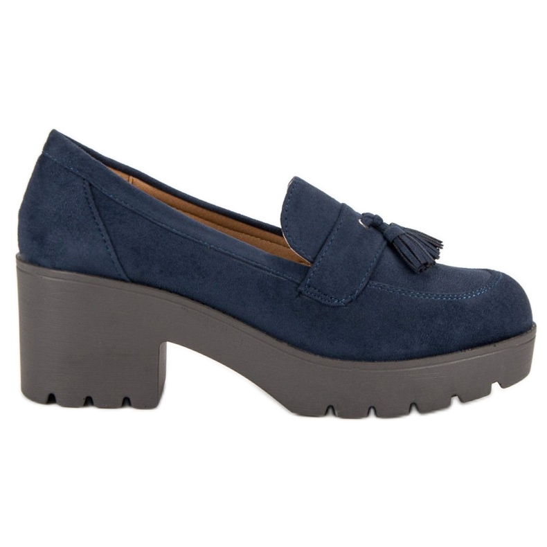 Ch. Creation Zapatos de mocasín con estilo azul