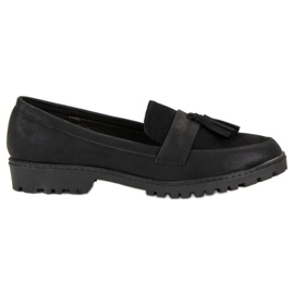 Queen Vivi Mocasines negros