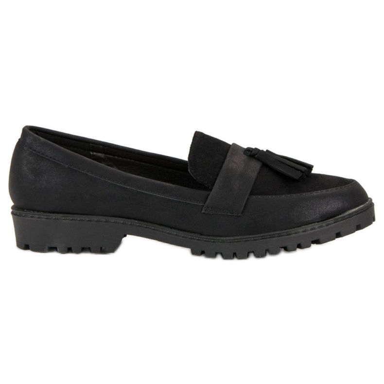 Queen Vivi Mocasines negros