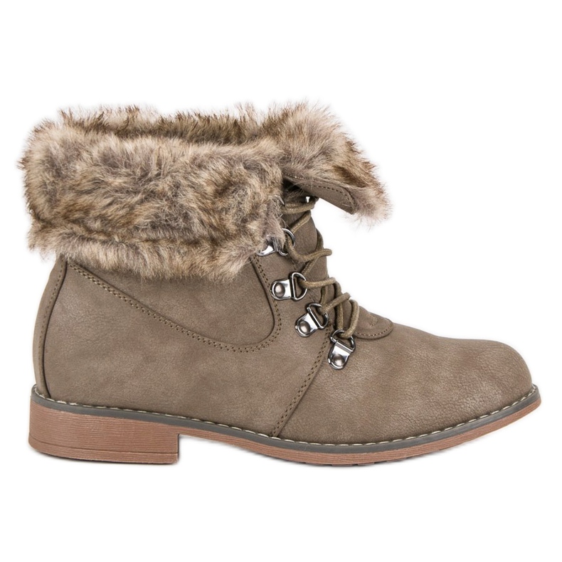 Queentina Botas con pelo marrón Queentina Botas con pelo marrón