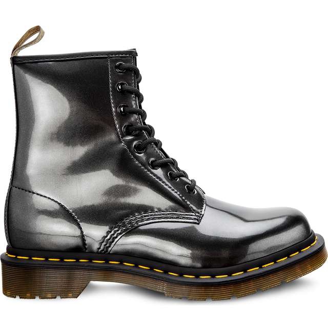 Dr. Martens Vegan 1460 Chrome Gunmetal Chrome Paint Metallic gris