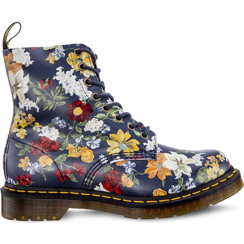 Dr. Martens Darcy Floral 1460 Pascal DM'S Navy Darcy Floral Backhand Straw Grain multicolor azul marino