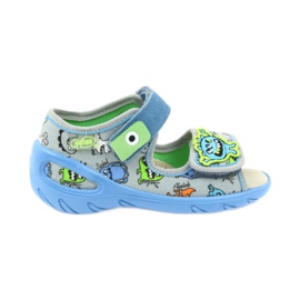 Zapatos infantiles befado pu 433P031 pantuflas azul gris