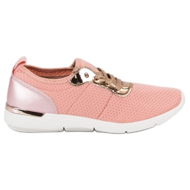 Zapatos deportivos rosas rosado