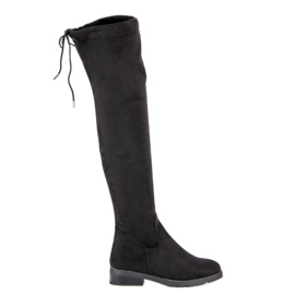 Seastar Botas clásicas con tacones planos negro