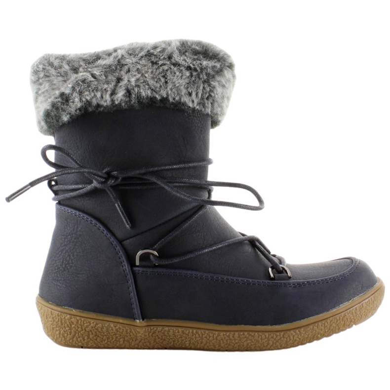Botines para niños con piel K1647201 Marino azul marino