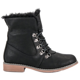 Queentina Botas con piel negro