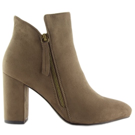 Botas de tacón marrones 6900 Khaki marrón