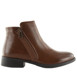 Botines Chelsea marrones para mujer 7352-PA Camel marrón