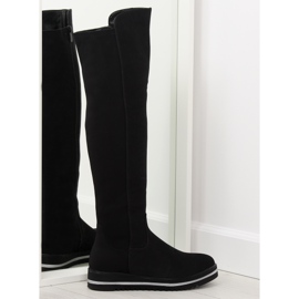 Botas de muslo mujer negras A-177 Black negro