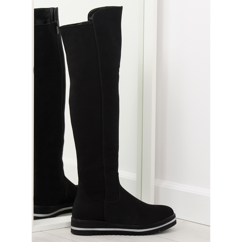 Botas de muslo mujer negras A-177 Black negro Botas de muslo mujer negras A-177 Black negro