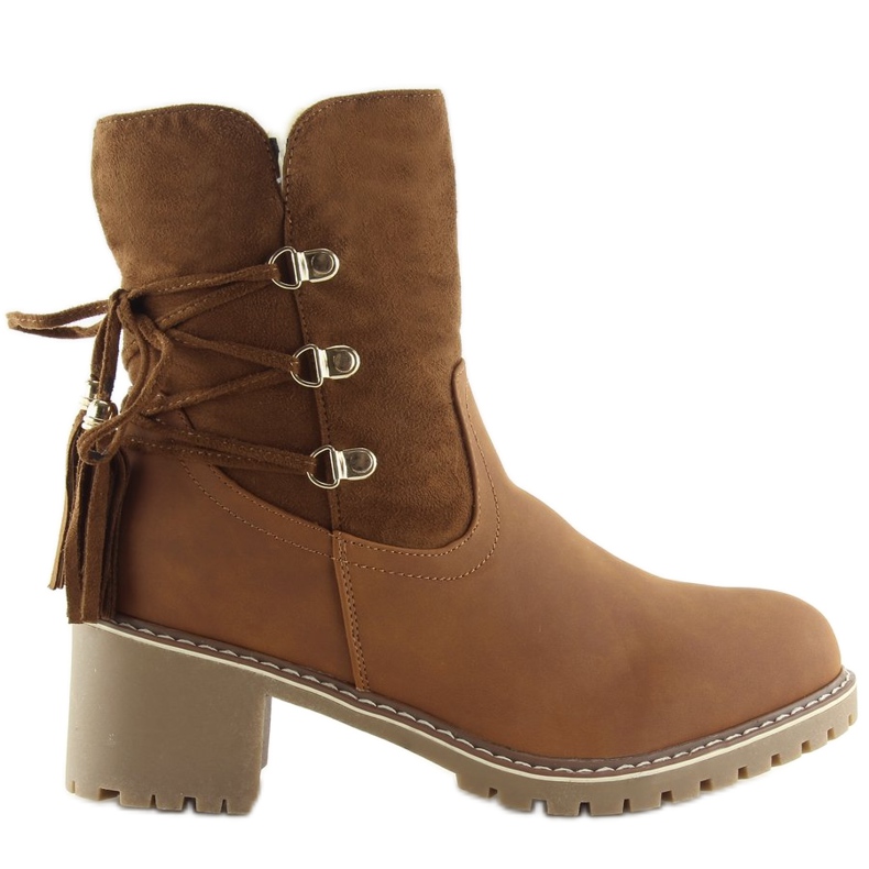 Botas aisladas con cordero marrón NC726 Camel Botas aisladas con cordero marrón NC726 Camel