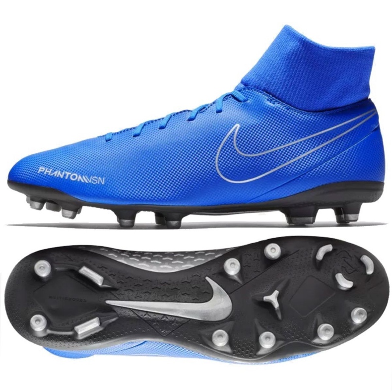 Zapatillas de fútbol Nike Phantom Vsn Club Df FG / MG M AJ6959-400 azul azul