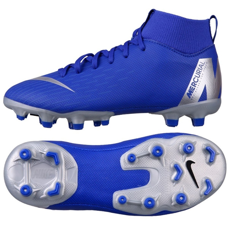 Zapatillas de fútbol Nike Mercurial Superfly 6 Academy Mg Jr AH7337-400 azul azul Zapatillas de fútbol Nike Mercurial Superfly 6 Academy Mg Jr AH7337-400 azul azul