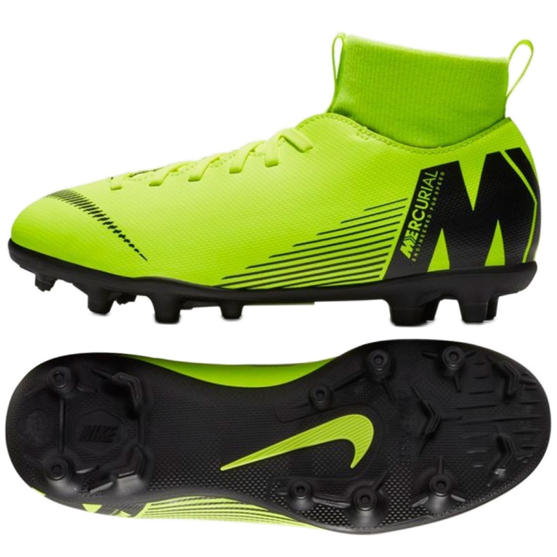 Zapatillas de fútbol Nike Mercurial Superfly 6 Club Mg Jr AH7339-701 verde verde Zapatillas de fútbol Nike Mercurial Superfly 6 Club Mg Jr AH7339-701 verde verde