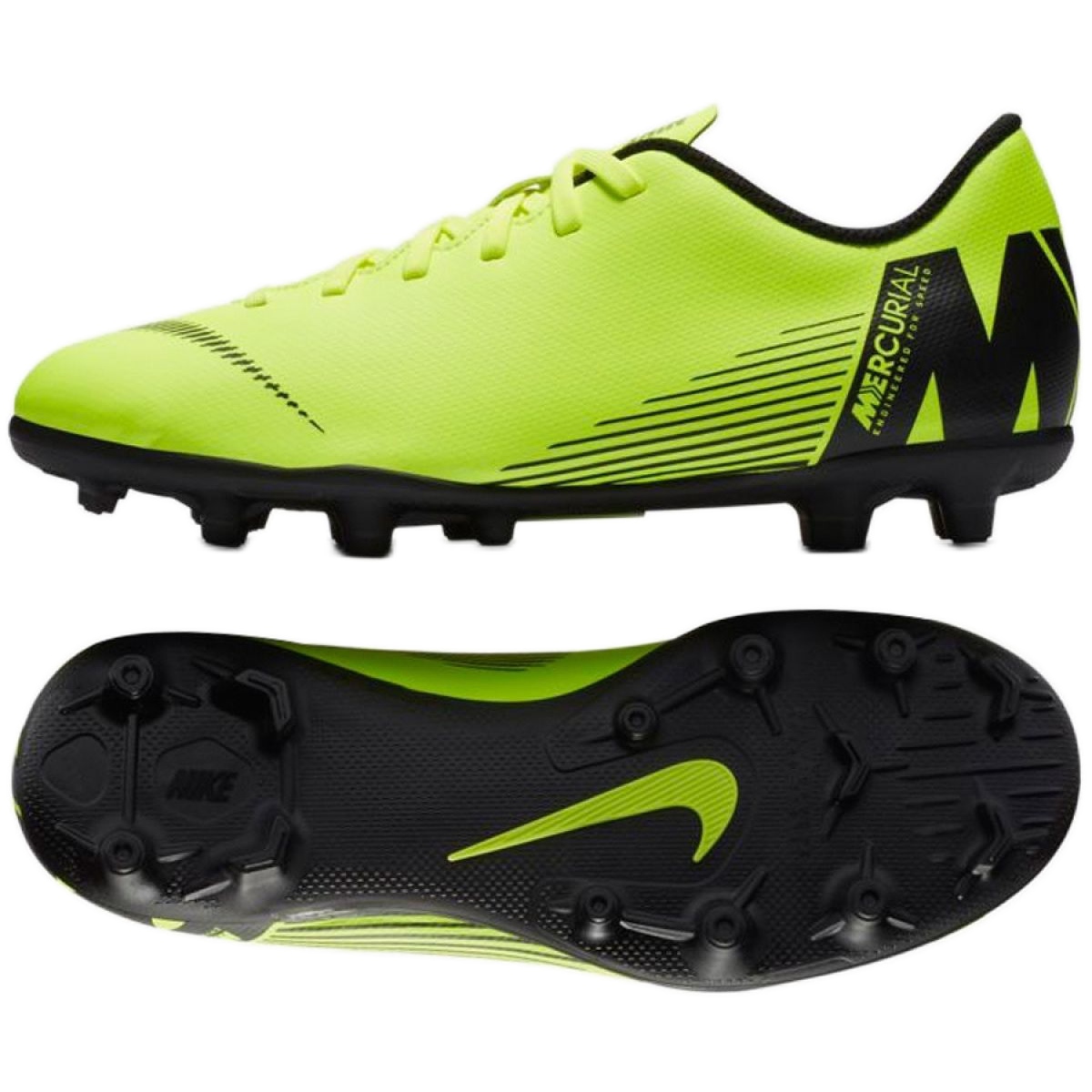 Zapatos de fútbol 2018 Nike Mercurial Vapor 12 FG Verde Plata Zapatos de fútbol 2018 Nike Mercurial Vapor 12 FG Verde Plata