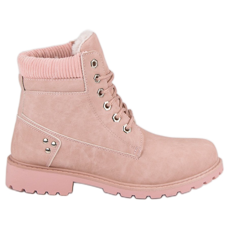 Botas rosas con aislamiento rosado