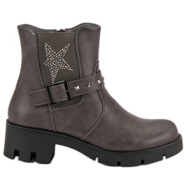 Groto Gogo Botas de rock en la plataforma gris
