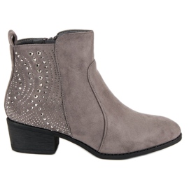 Nio Nio Botines grises con cristales