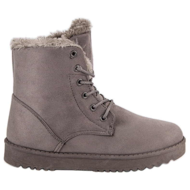 Forever Folie Botas de gamuza cálidas gris