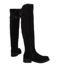 Bota mosquetero negra 7573-PG Black negro