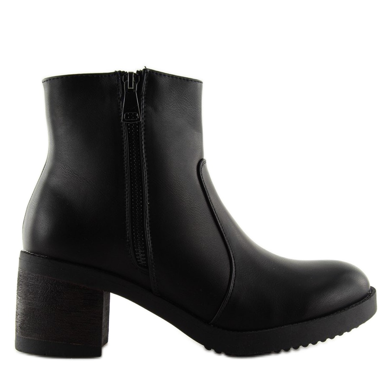 Botas negras con tacones anchos VQ-24 Black negro