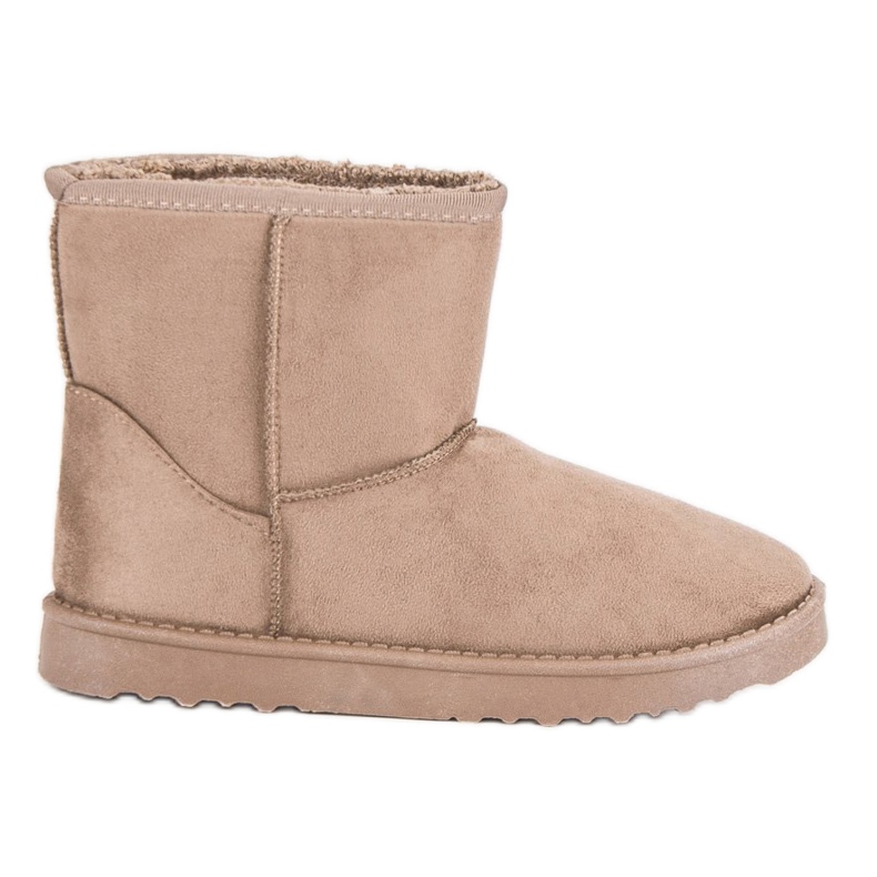 Botas de nieve de gamuza marrón Botas de nieve de gamuza marrón