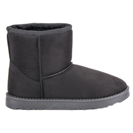 Botas de nieve de gamuza negro
