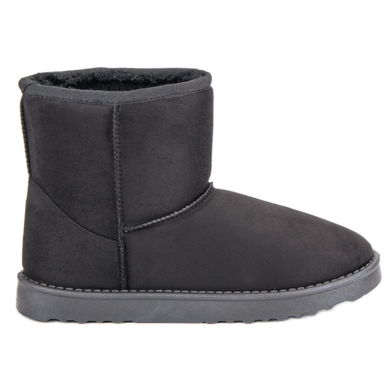 Botas de nieve de gamuza negro