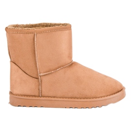 Botas de nieve de gamuza marrón