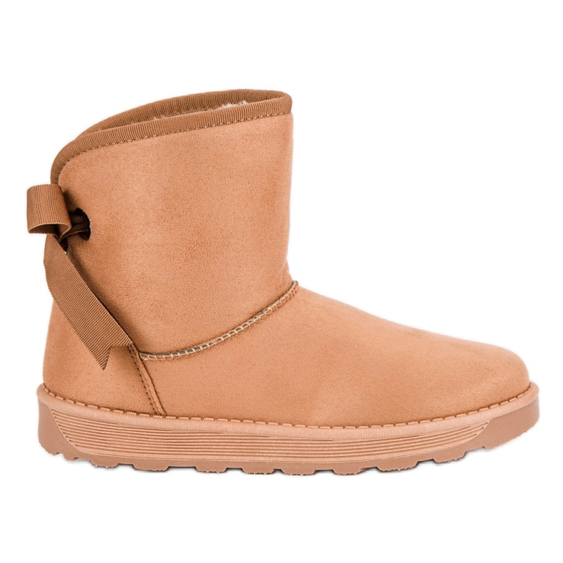 Mukluki con un arco marrón