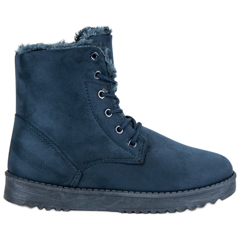 Forever Folie Botas de gamuza cálidas azul