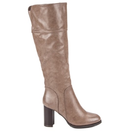 Super Mode Botas beige clásicas