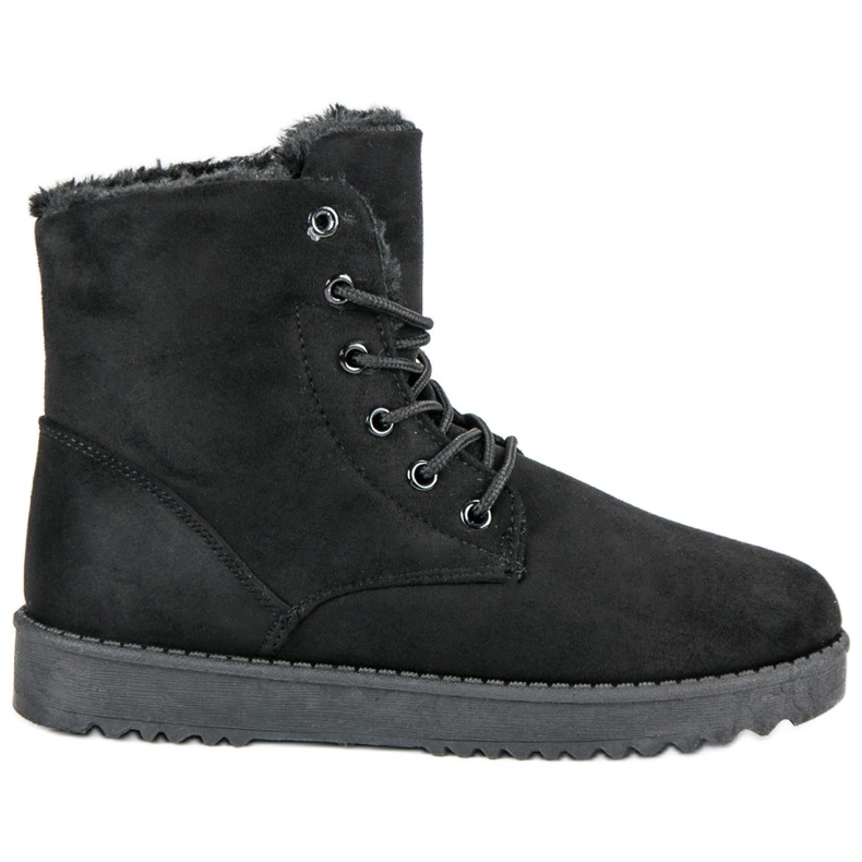 Forever Folie Botas de gamuza cálidas negro