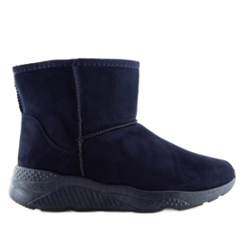 Botas de nieve azul marino para mujer D009 Azul