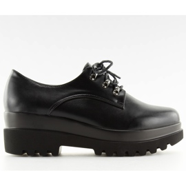 Zapatos negros con suelas altas negras Q-9 Black II-GAT