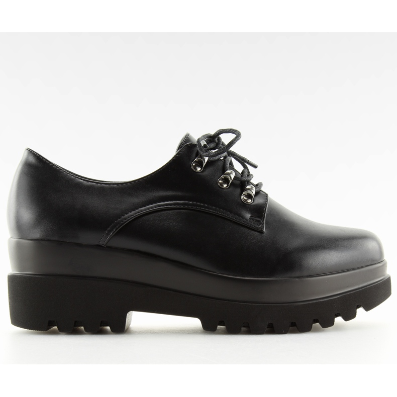 Zapatos negros con suelas altas negras Q-9 Black II-GAT