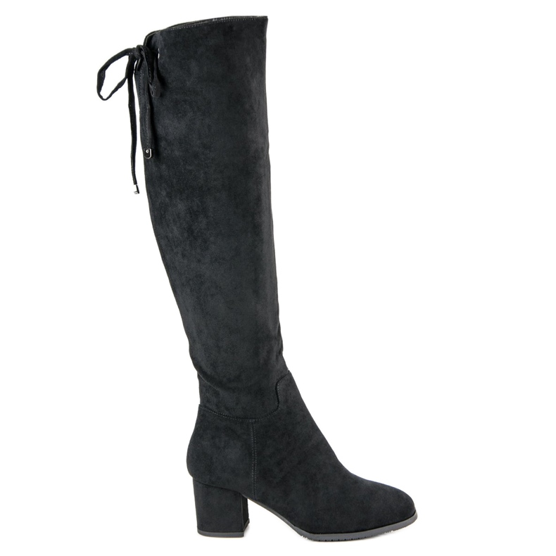 Super Mode Botas de gamuza cómodas negro