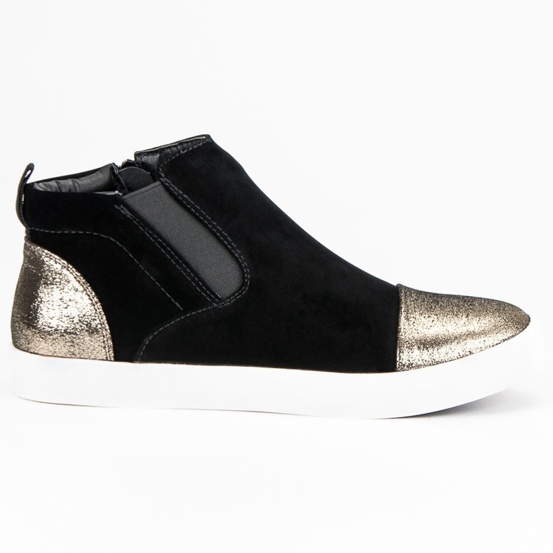 J. Star Zapatillas de mujer elegantes negro amarillo