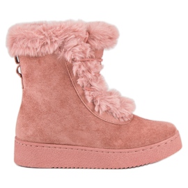 Botas cálidas de invierno rosado Botas cálidas de invierno rosado
