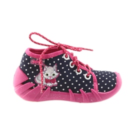 Befado lunares infantiles atados 130P039 blanco rosado azul marino